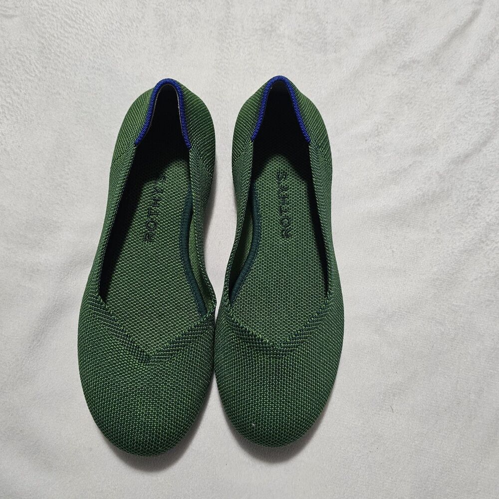 Rothy's The Flat Jelly Bean Green Rare Retired Colorway Women's Size 6